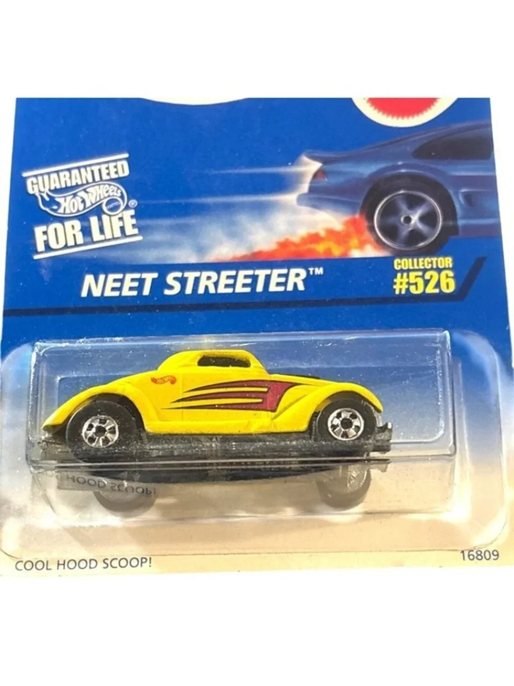 Vintage Die Cast Hot Wheels Neet Streeter #526 Car Yellow With Hood Scoop 1996